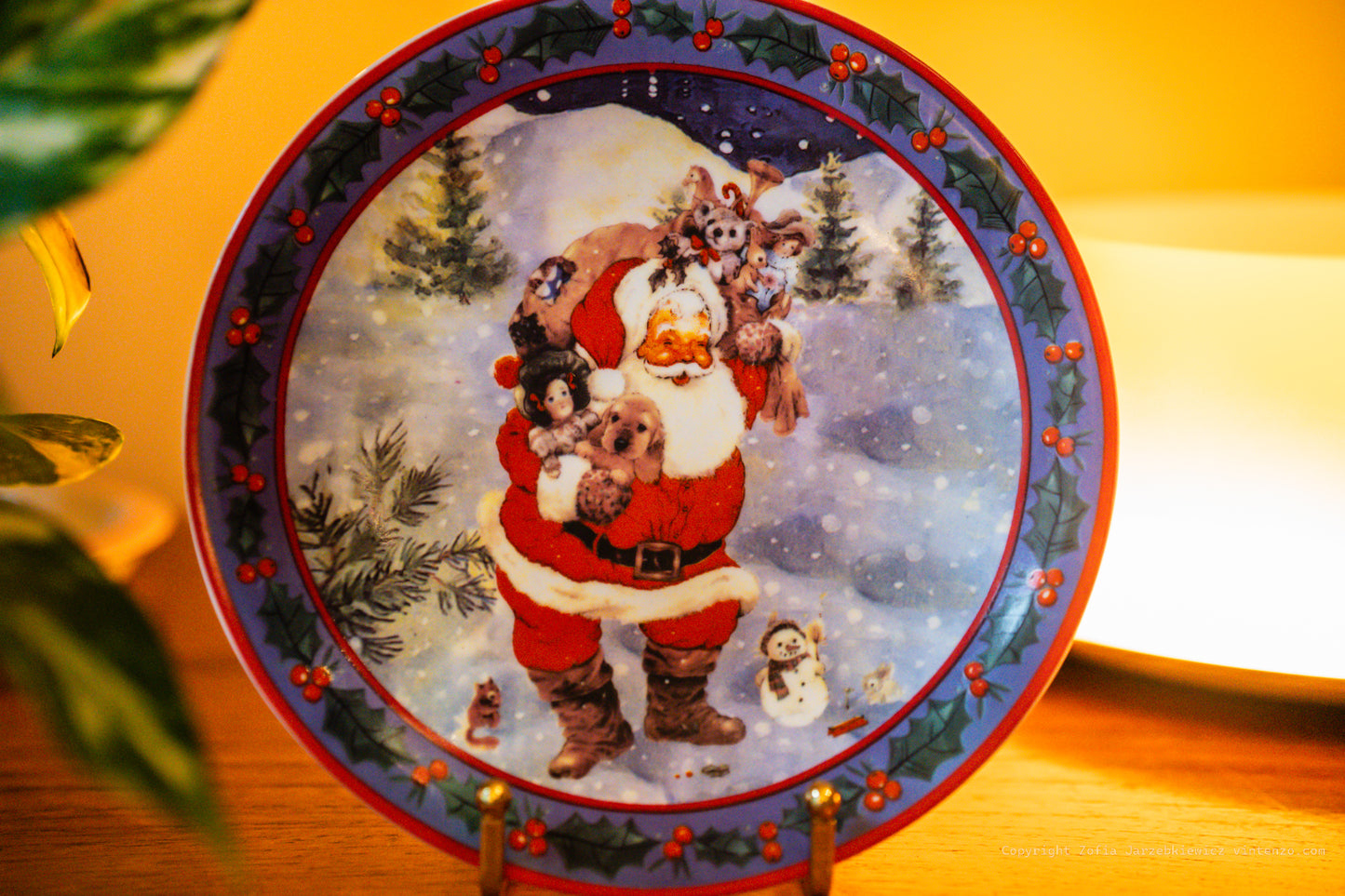 Christmas Decorative Ceramic Plate- Santa