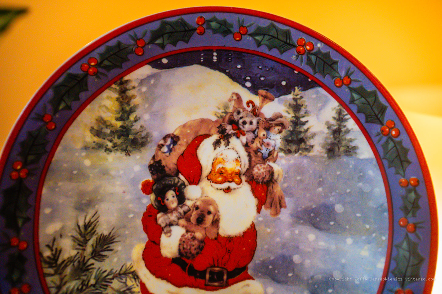 Christmas Decorative Ceramic Plate- Santa