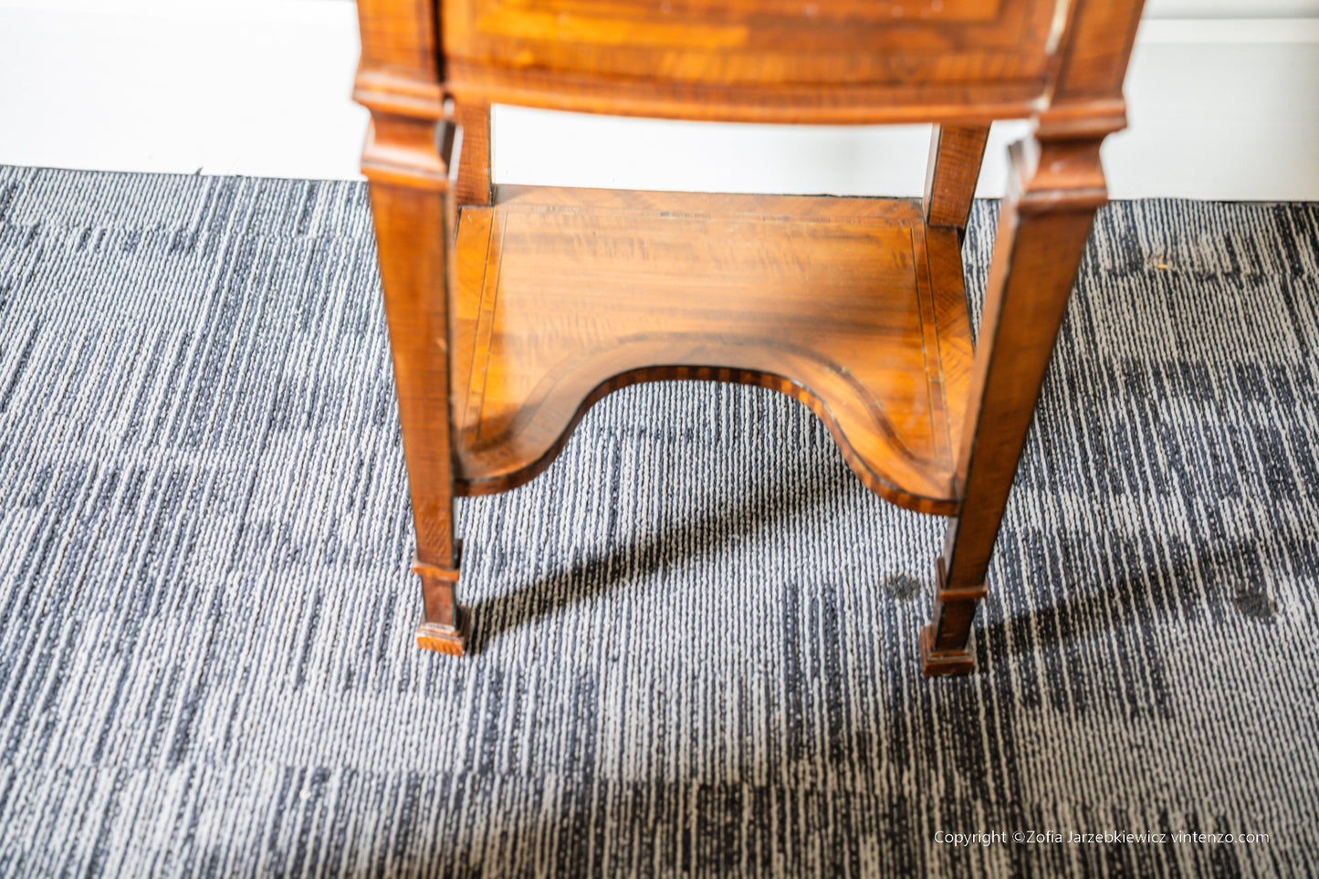 Antique Inlaid Bedside Table