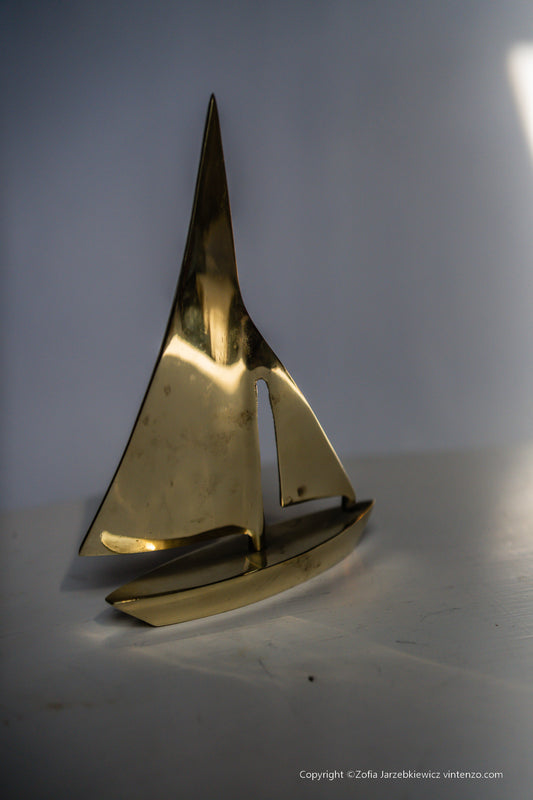 Vintage Brass Boat