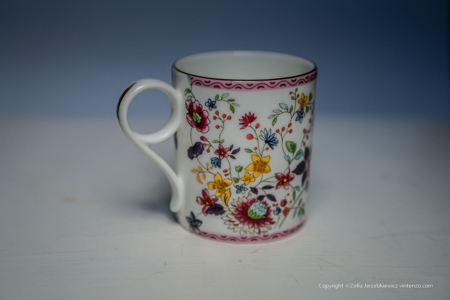 Wedgwood Pink Chrysanthemum Archive Mug