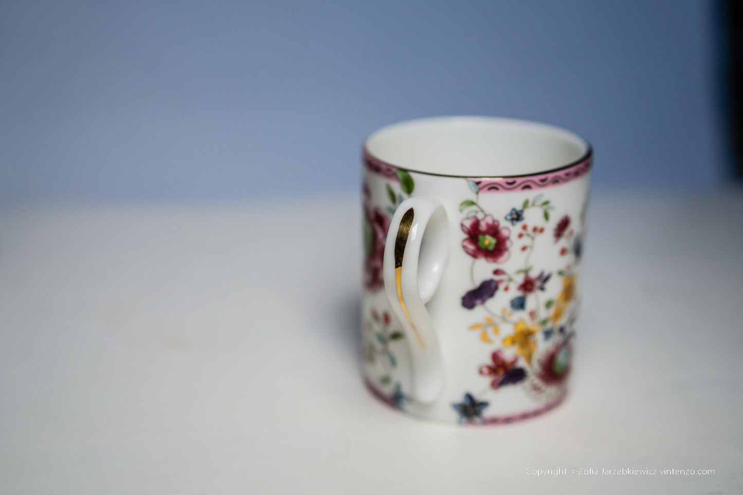 Wedgwood Pink Chrysanthemum Archive Mug