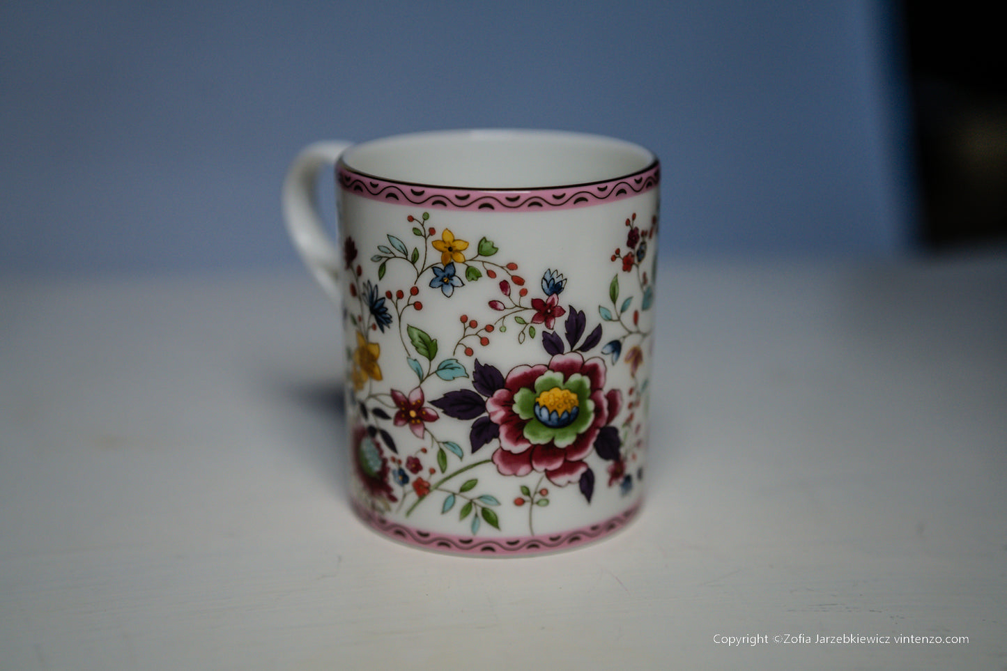 Wedgwood Pink Chrysanthemum Archive Mug