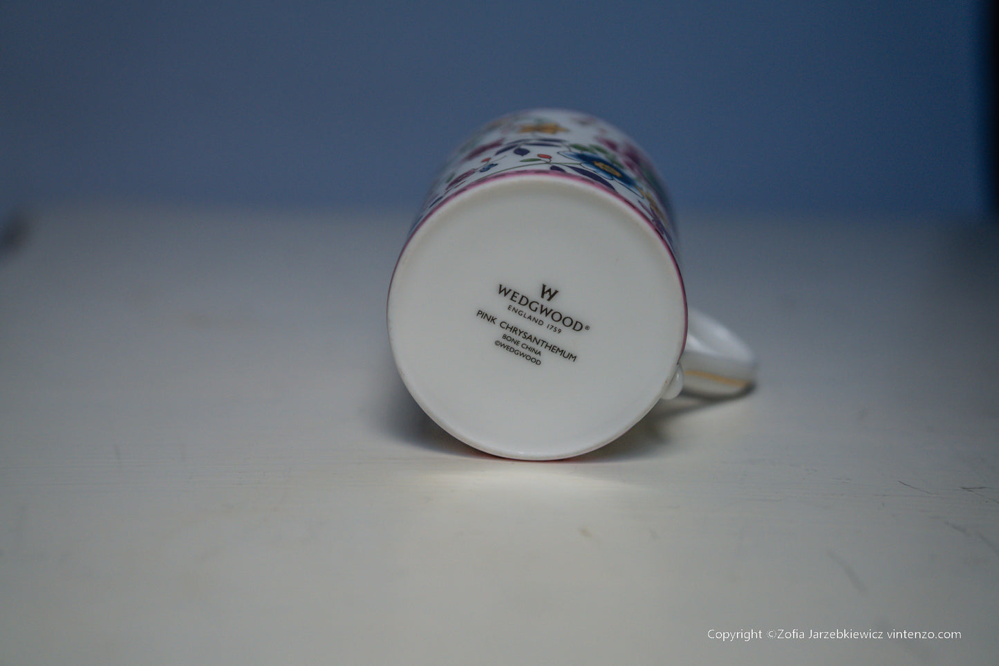 Wedgwood Pink Chrysanthemum Archive Mug