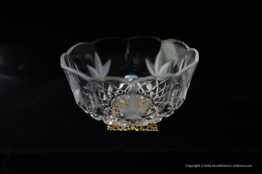 Killarney Crystal Gold Plated Small Bowl