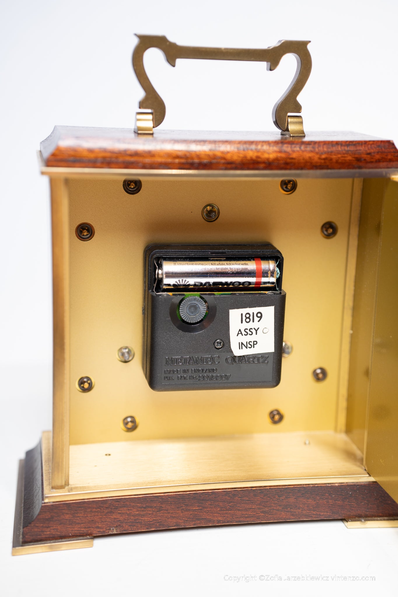 Metamec Battery Operated Quartz Mantle Clock