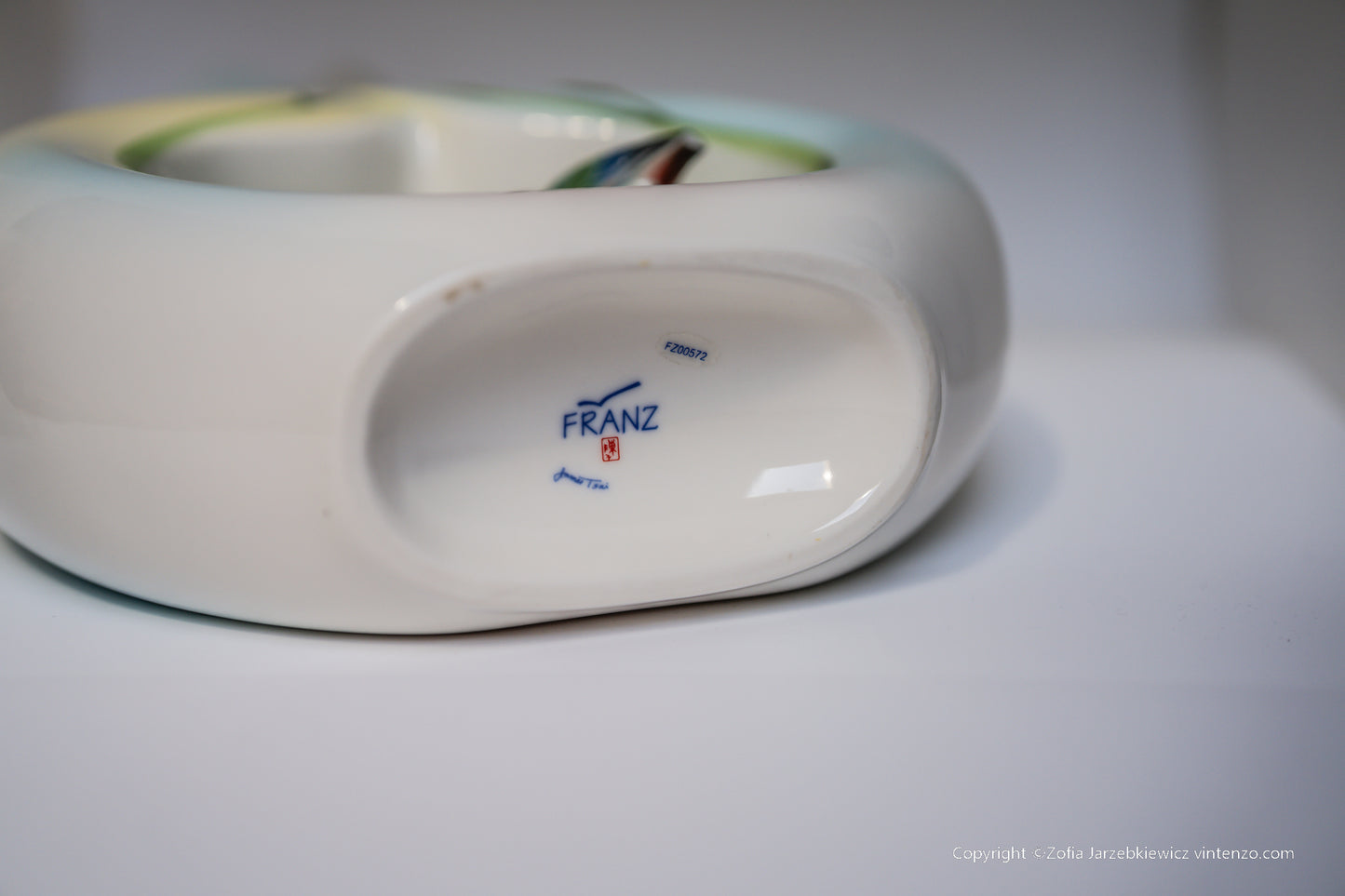 Franz Porcelain Bamboo Songbird Vase