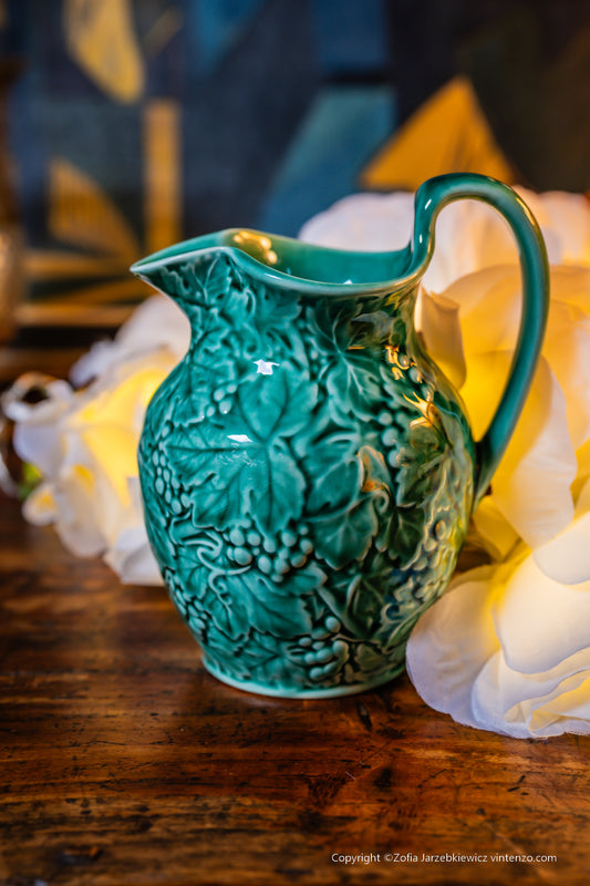 Wedgwood of Etruria Green Grape Vine Leaf Creamer Pitcher