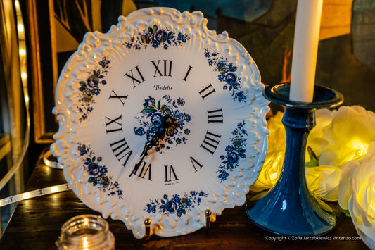 French Ceramic Wall Clock