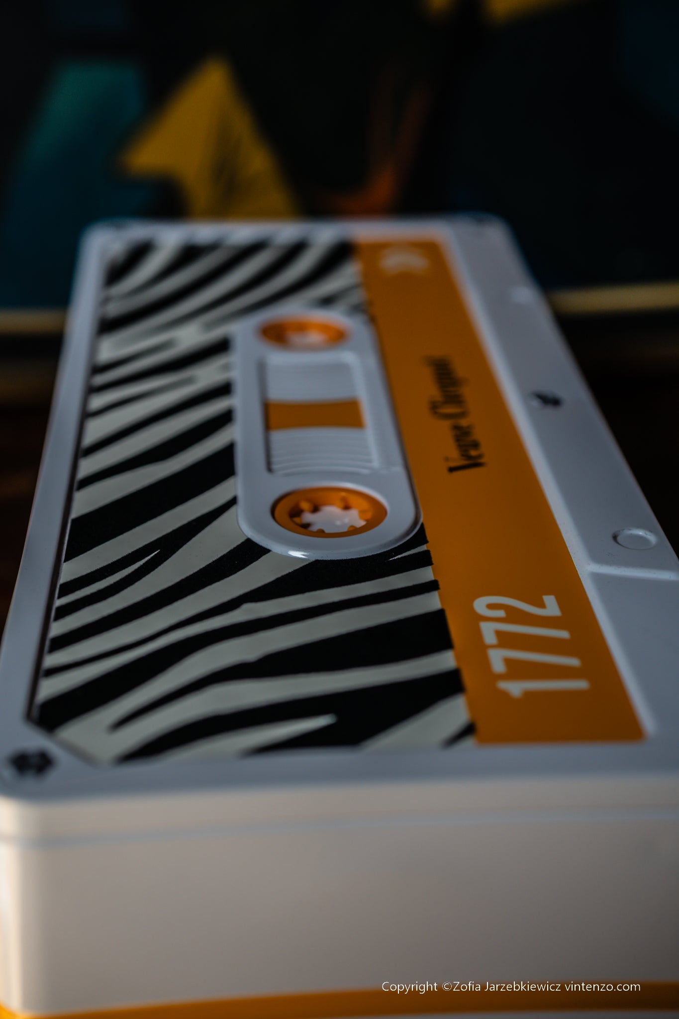 Veuve Clicquot Cassette Box Champagne Bottle Holder in Zebra Pattern