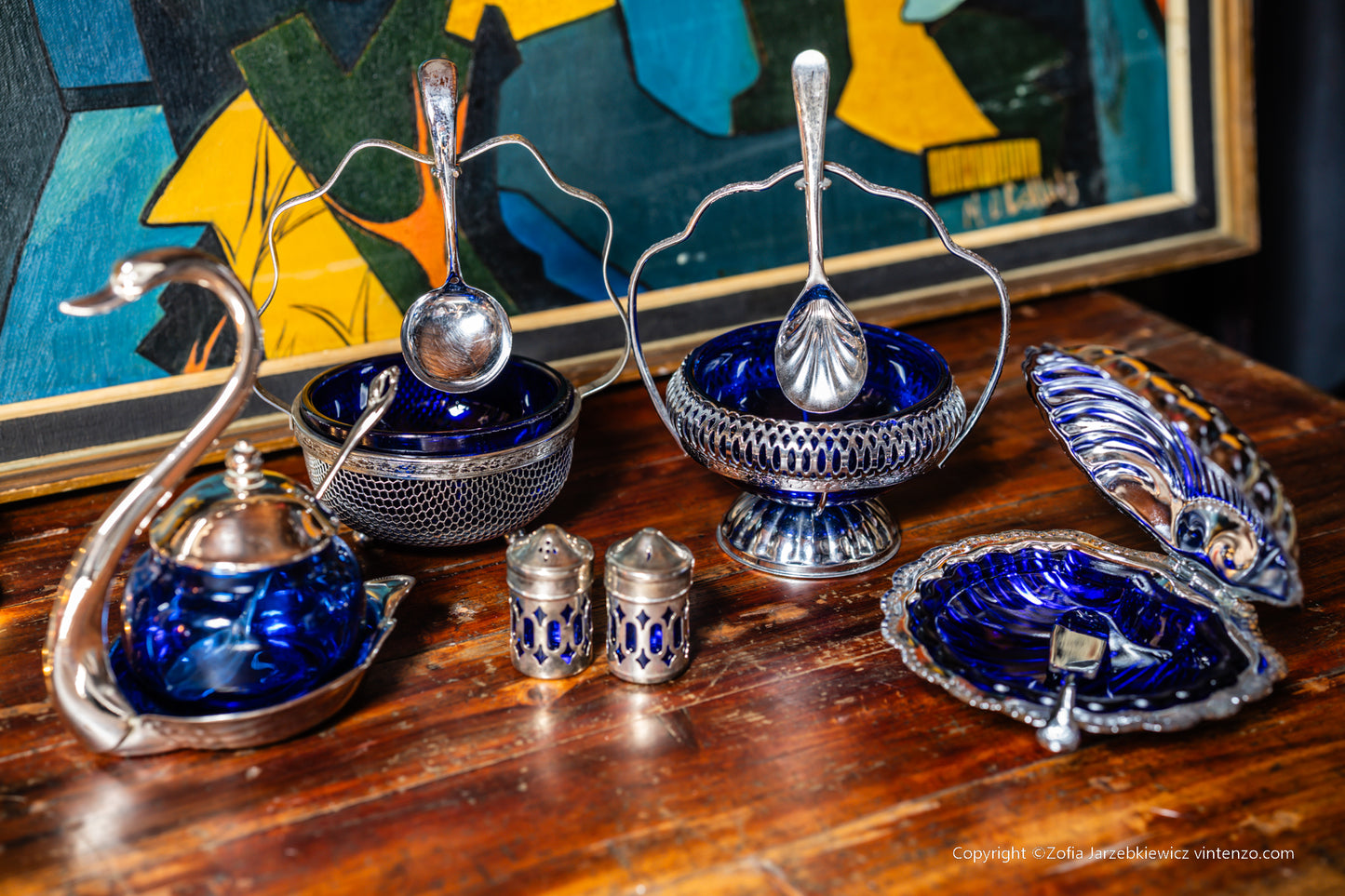 Vintage Sugar Bowl with Spoon