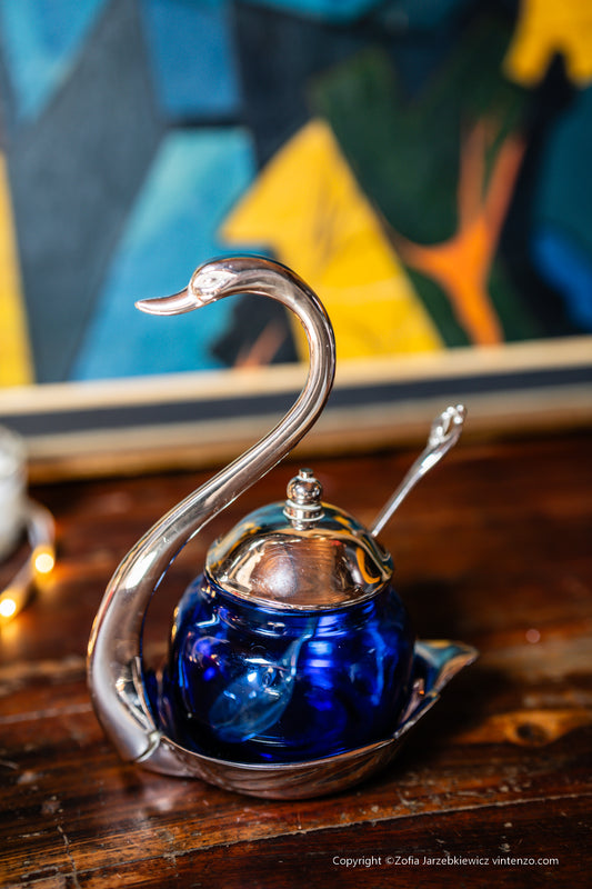 Vintage Swan Sugar/Jam Bowl