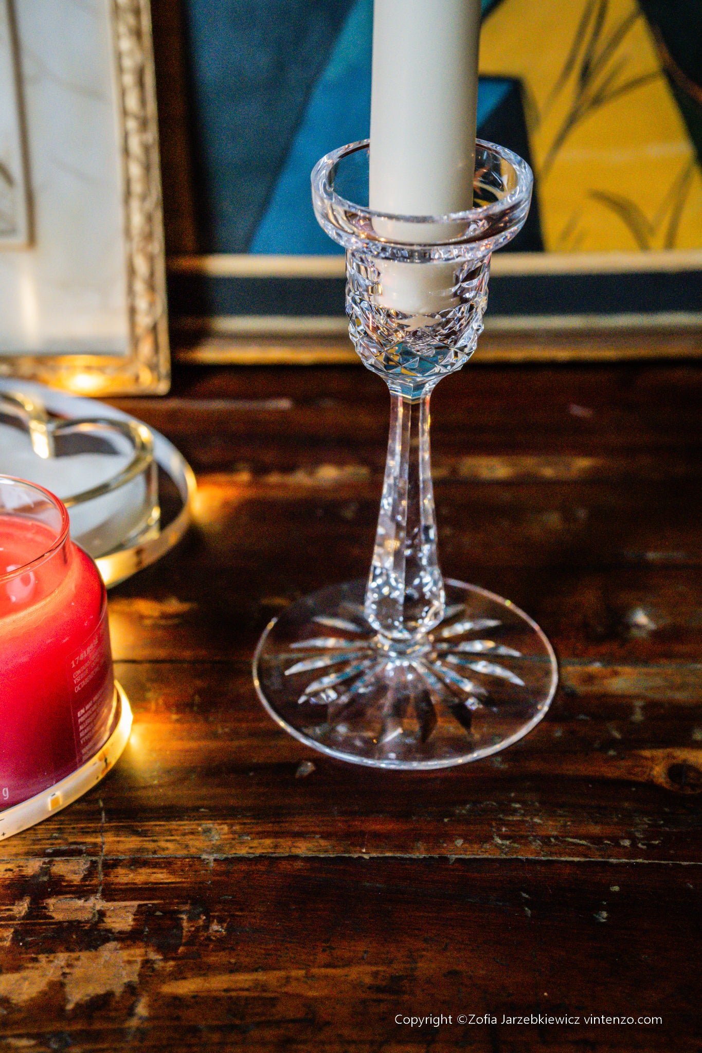 Single Waterford Crystal Candleholder