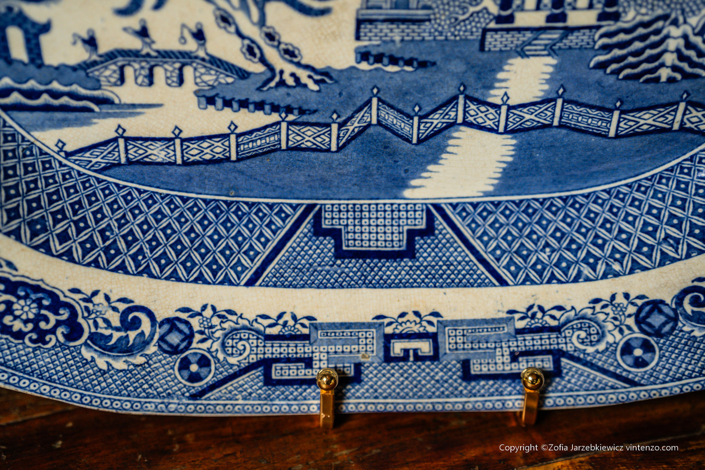 Magnificent Blue Willow Serving Platter