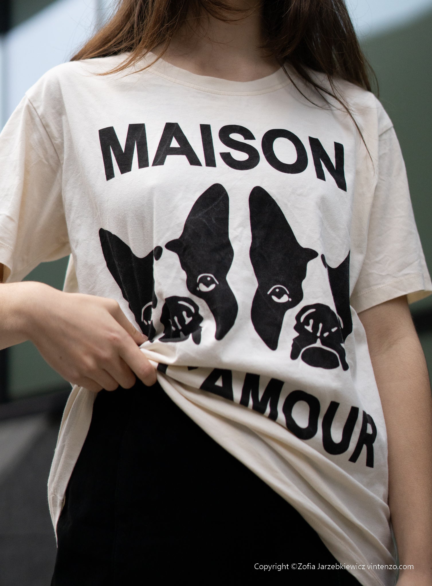 GUCCI MAISON DE L'AMOUR Tシャツ Gucci Cotton Tshirt Maison de L'Amour Off White Sequined