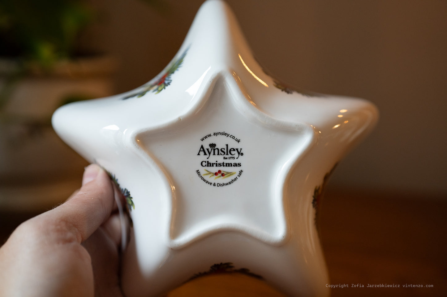 Aynsley Christmas Star Shaped Decorative Plate