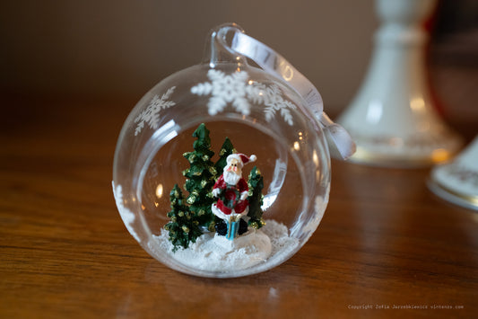 Galway Crystal Santa and Tree Hanging Bauble