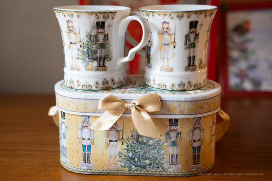Golden Nutcracker Set of 2 Mugs