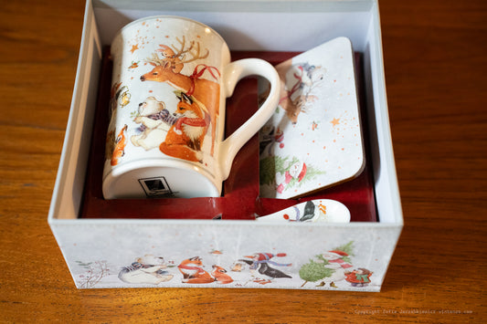 Christmas Mug, Coaster and Spoon Set