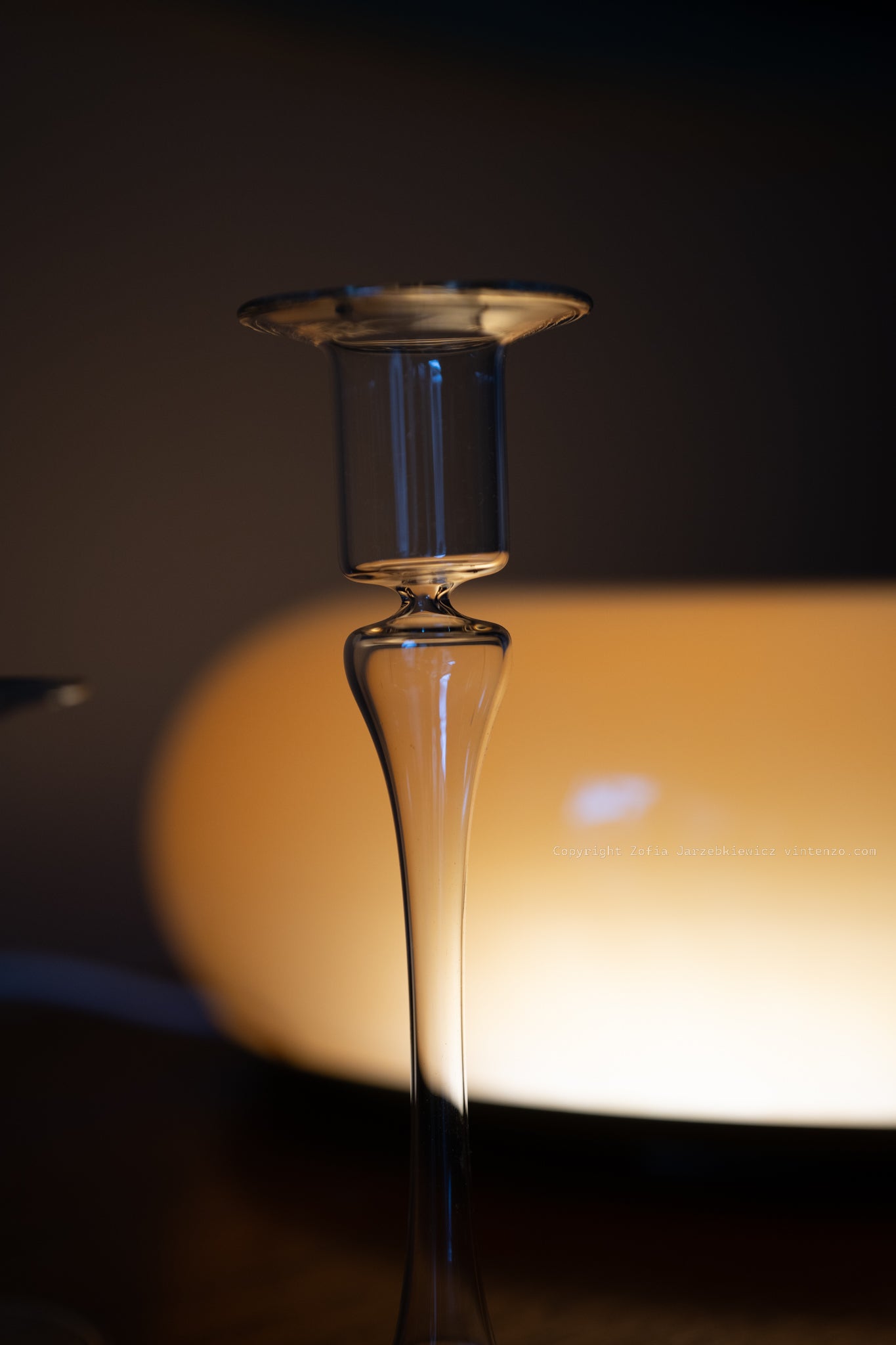 The Connoisseur Collection 6 Blown Clear Glass Candle Holders