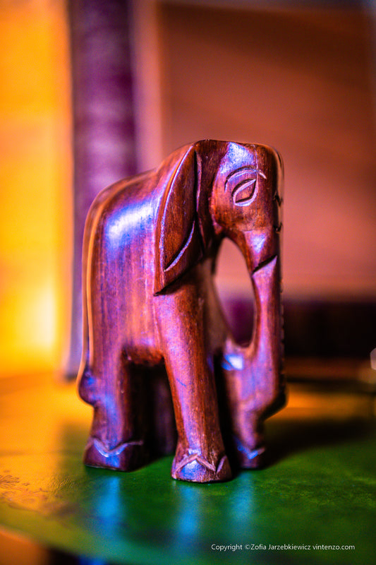 Small Wooden Elephant