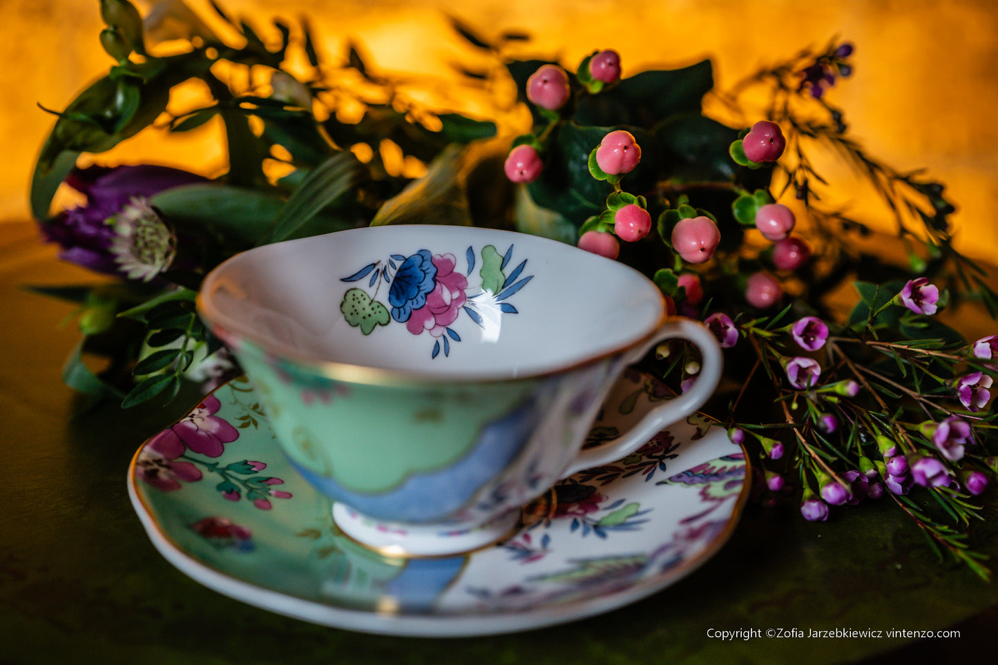 Wedgwood Butterfly Bloom Tea Cup with Saucer