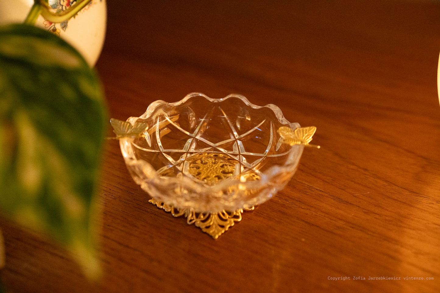 Killarney Crystal Butterfly Trinket Dish