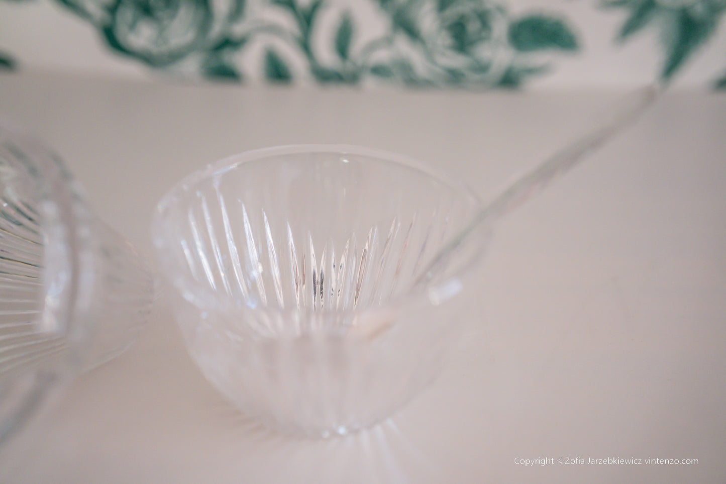 Vintage Lead Crystal 24% Pear with Spoon Enesco West Germany