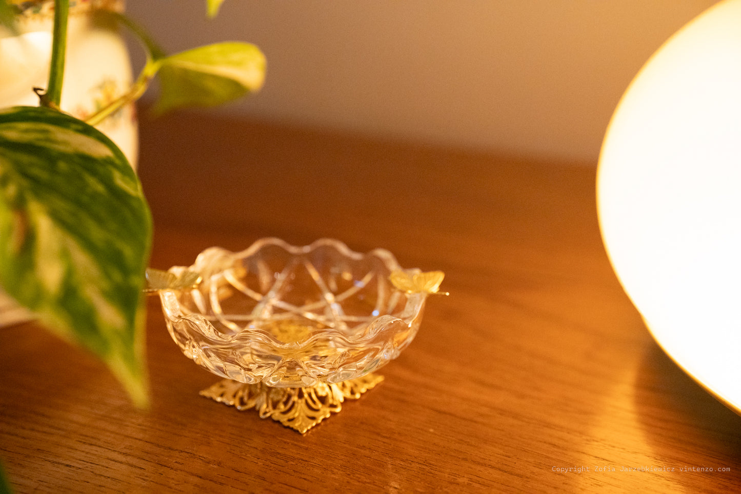 Killarney Crystal Butterfly Trinket Dish