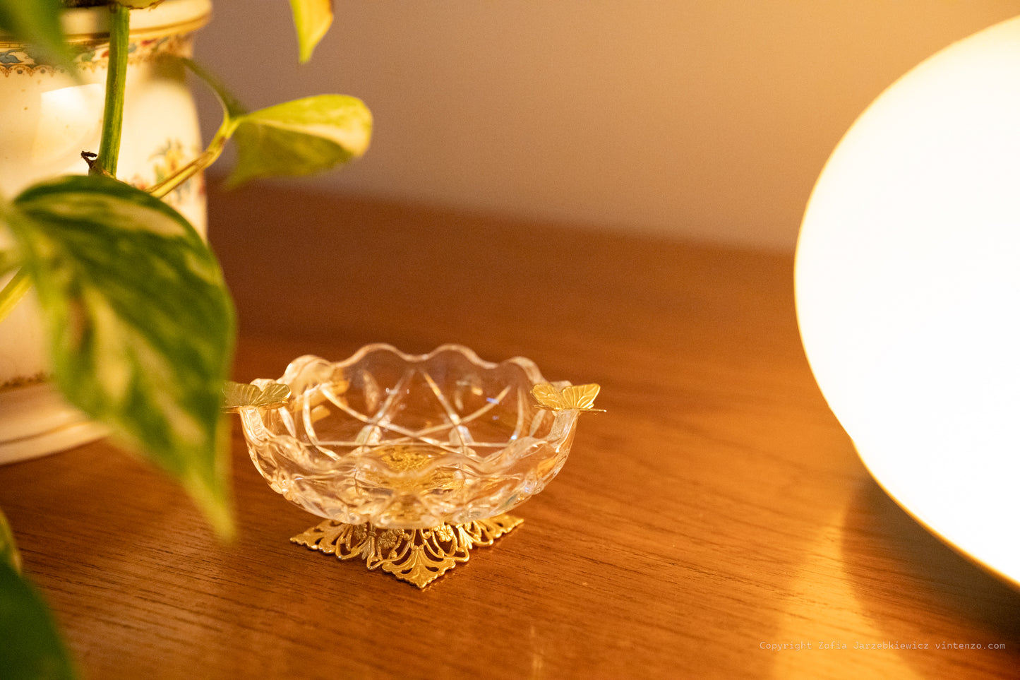 Killarney Crystal Butterfly Trinket Dish