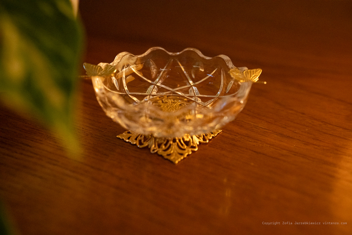Killarney Crystal Butterfly Trinket Dish