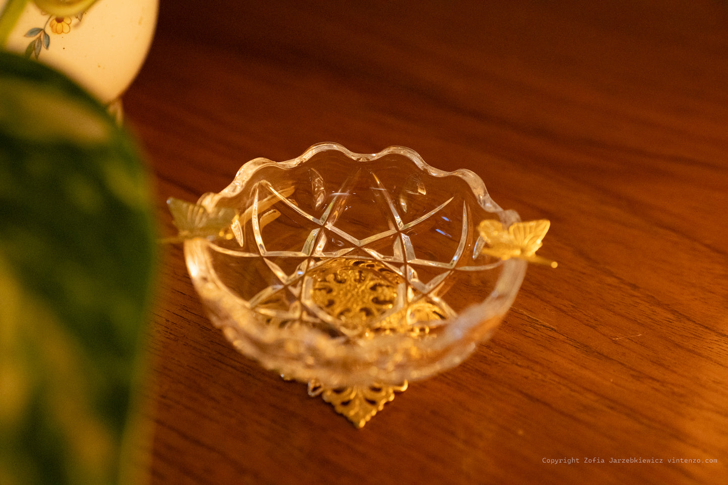 Killarney Crystal Butterfly Trinket Dish