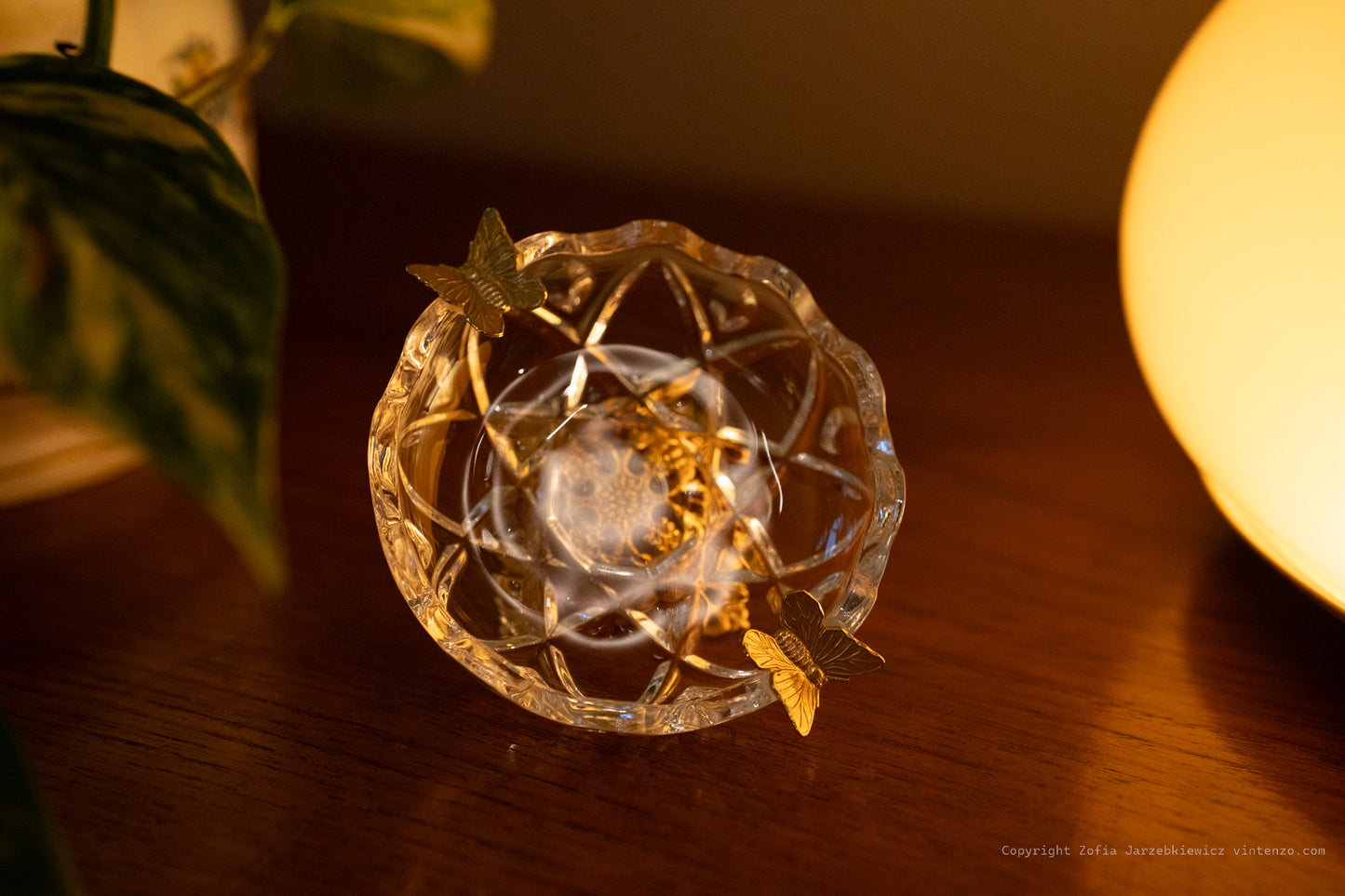 Killarney Crystal Butterfly Trinket Dish