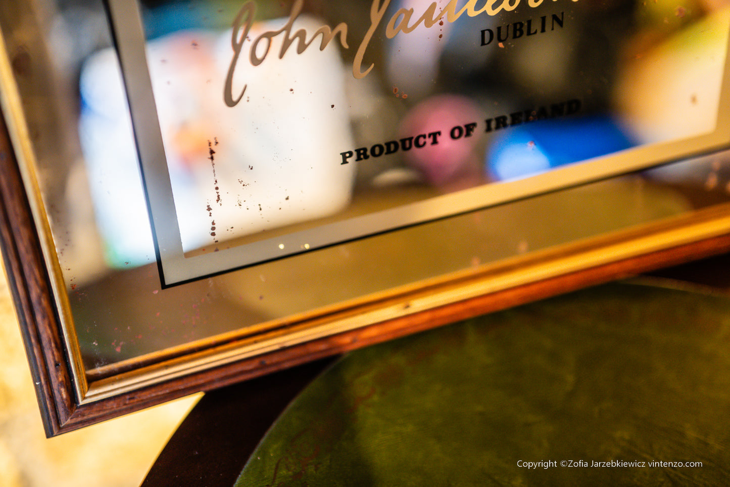 Vintage Jameson Irish Whiskey Pub Mirror