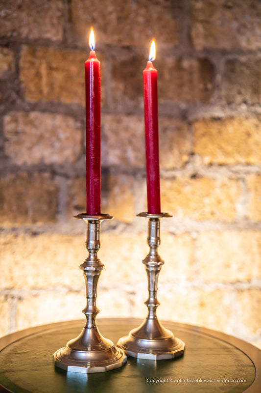 Set of 2 Vintage Brass Candleholders