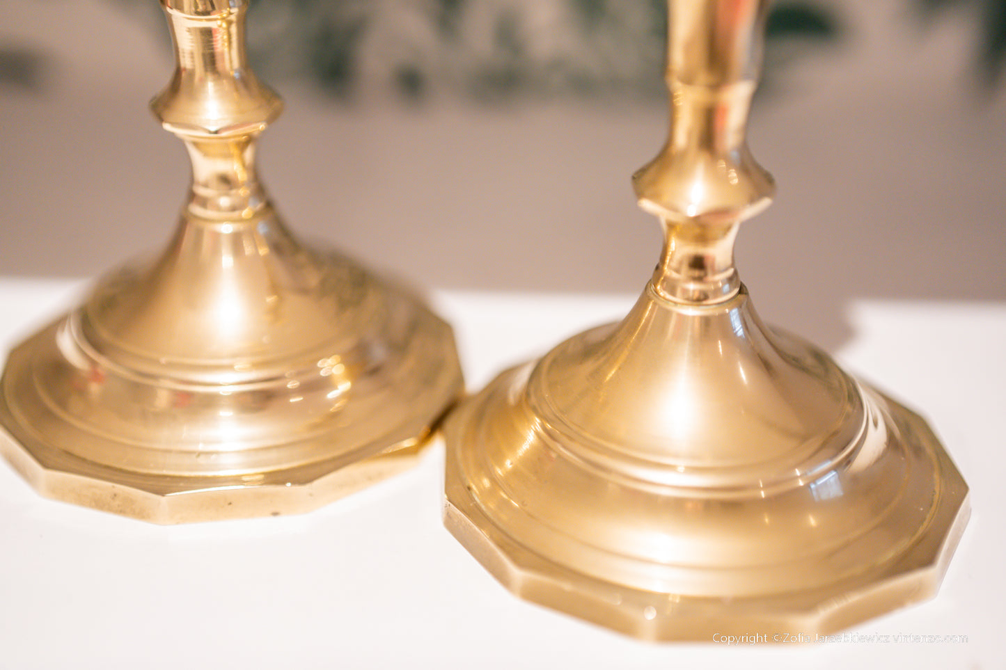 Set of 2 Vintage Brass Candleholders
