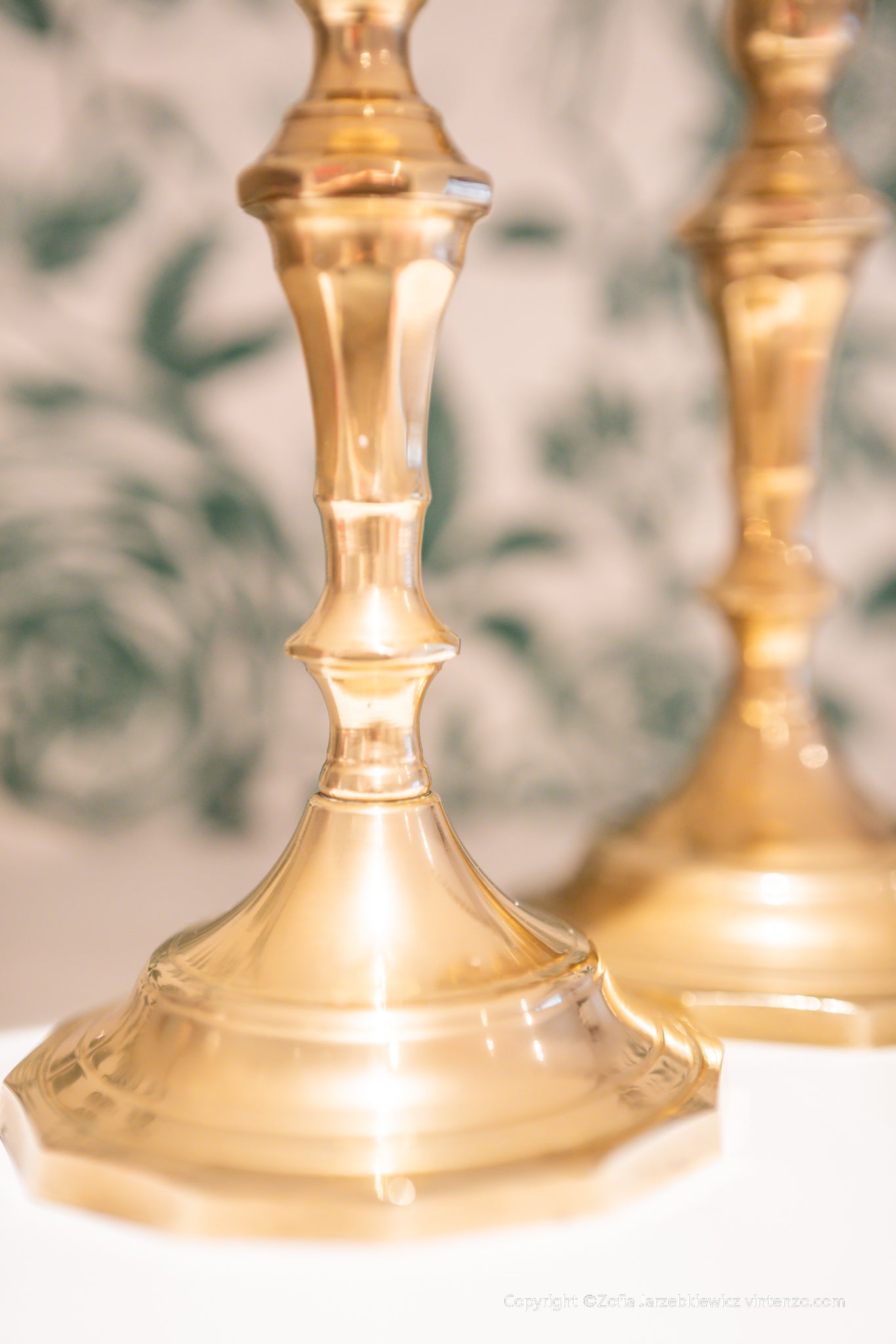 Set of 2 Vintage Brass Candleholders
