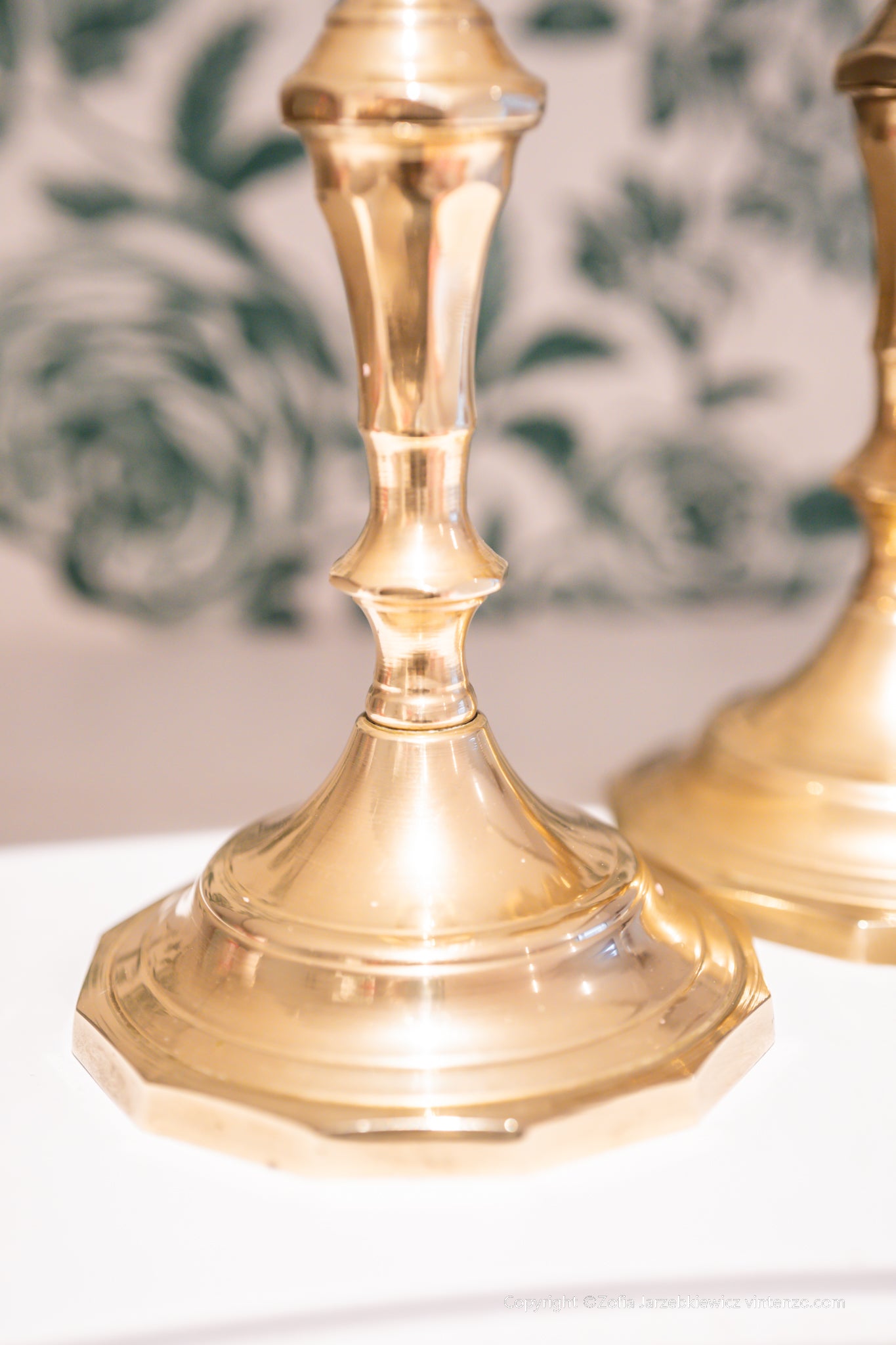 Set of 2 Vintage Brass Candleholders