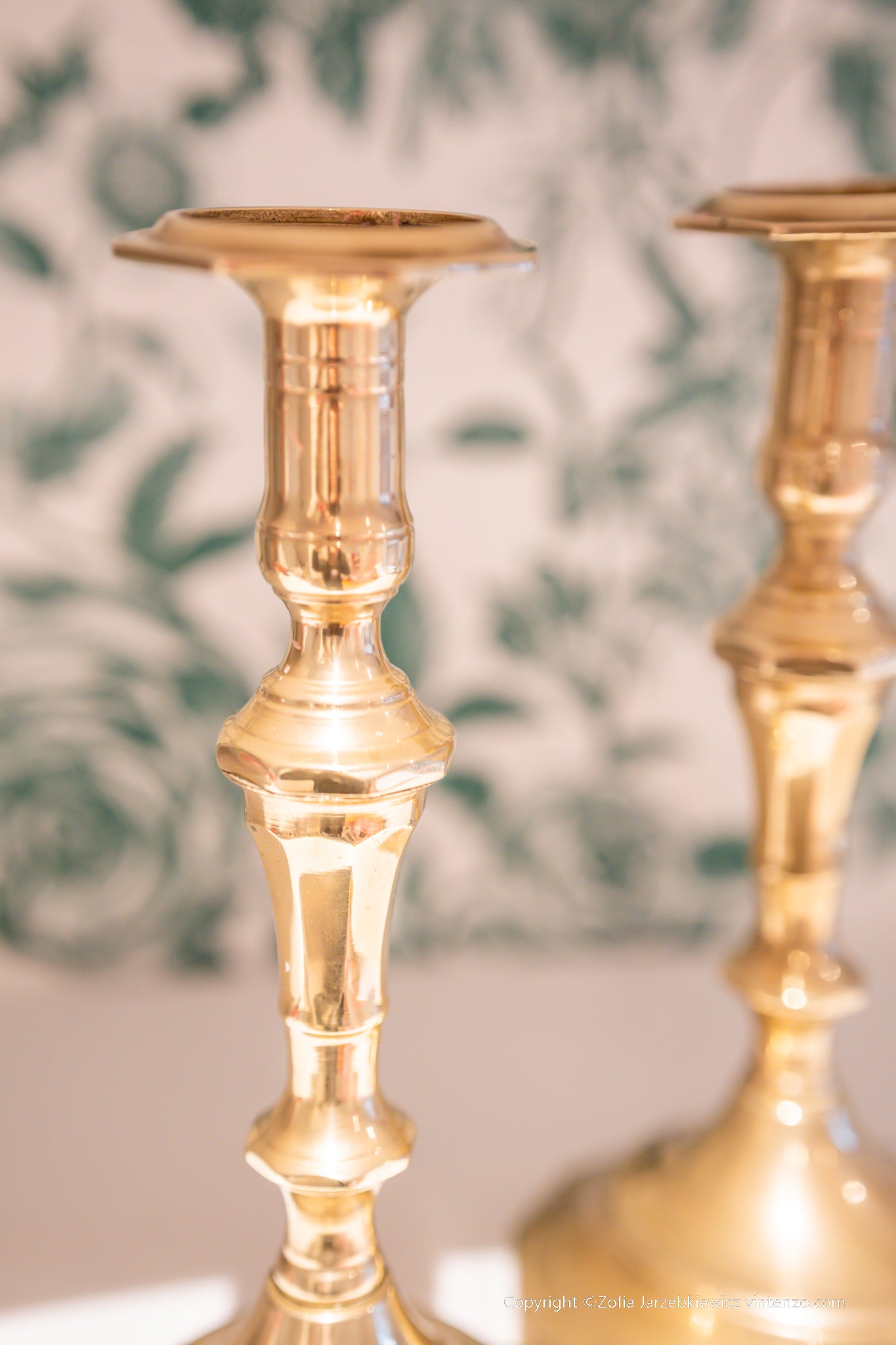 Set of 2 Vintage Brass Candleholders