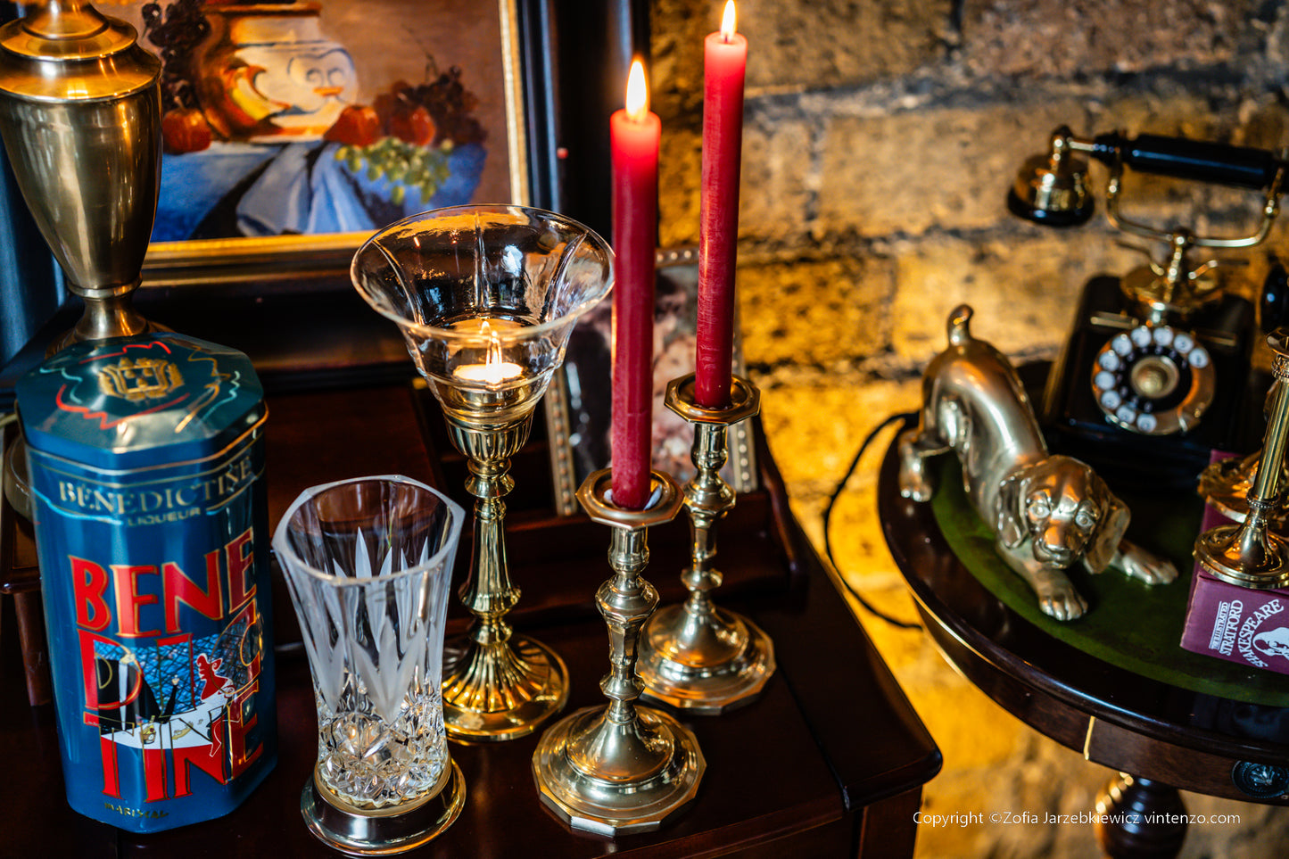 Set of 2 Vintage Brass Candleholders
