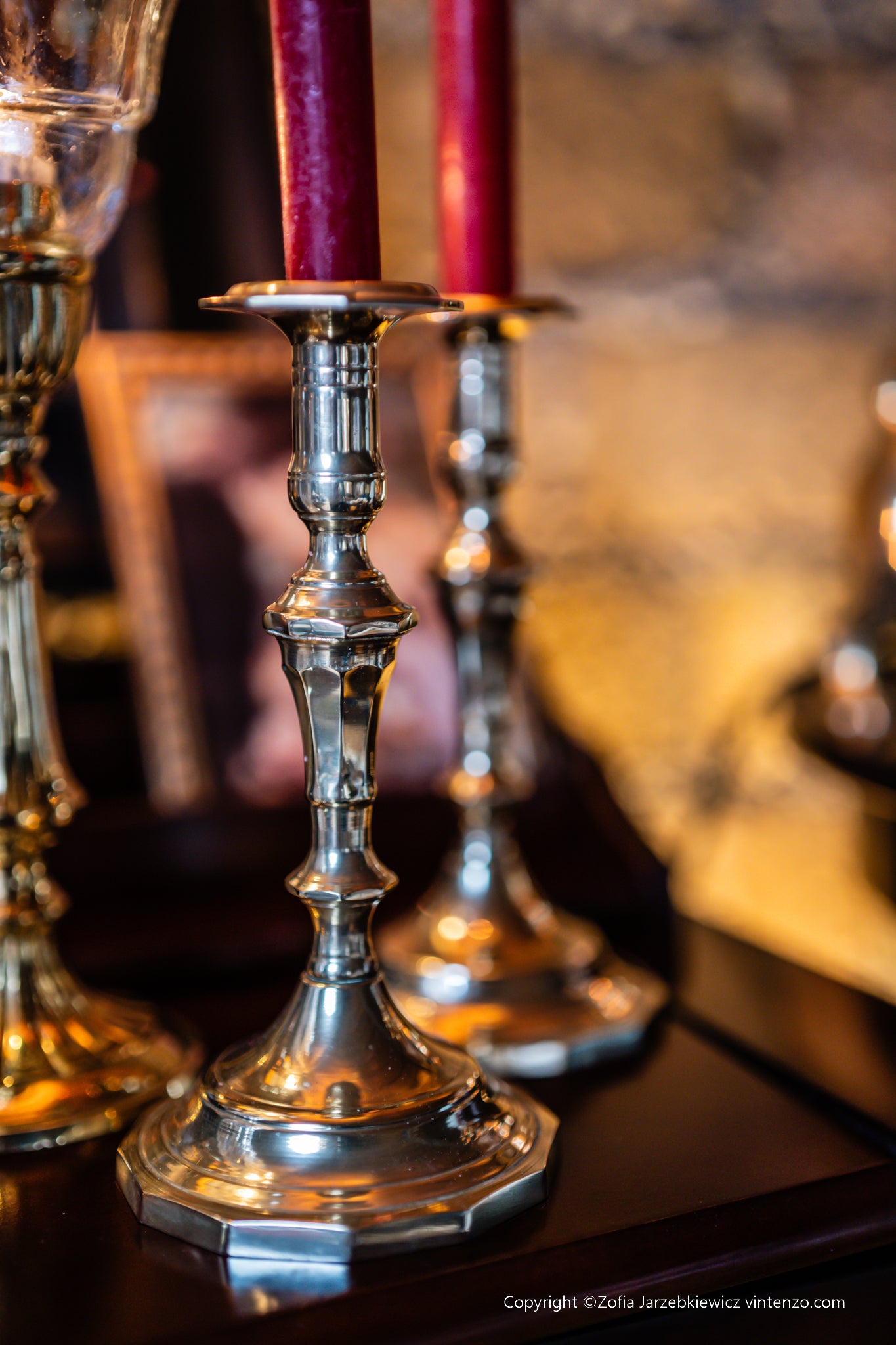 Set of 2 Vintage Brass Candleholders
